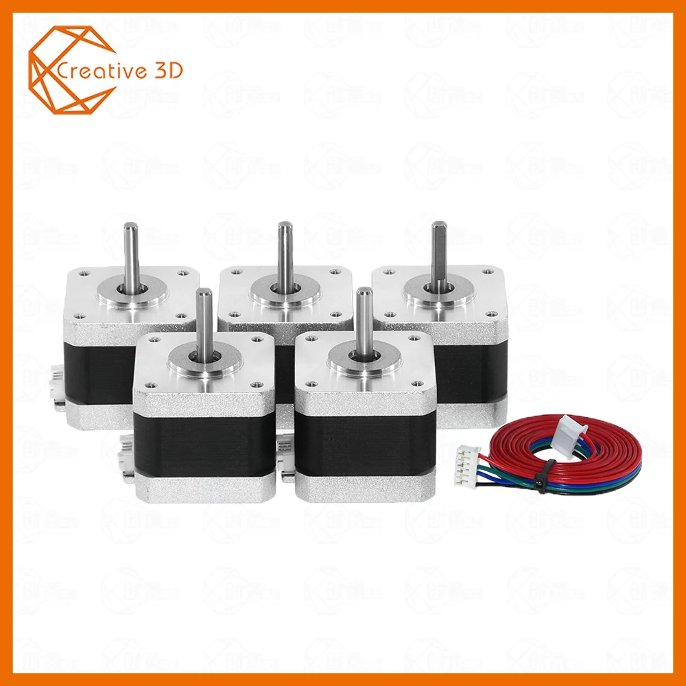 5 шт./лот 17HS4401(17HS4401) V5 V6 4-свинец Nema17(Национальная ассоциация владельцев электротехнических предприятий) шаговый двигатель 42 Мотор Нема 17(Национальная ассоциация владельцев электротехнических предприятий) двигатель 42bygh 1.5A двигатель+ линии для ЧПУ XYZ