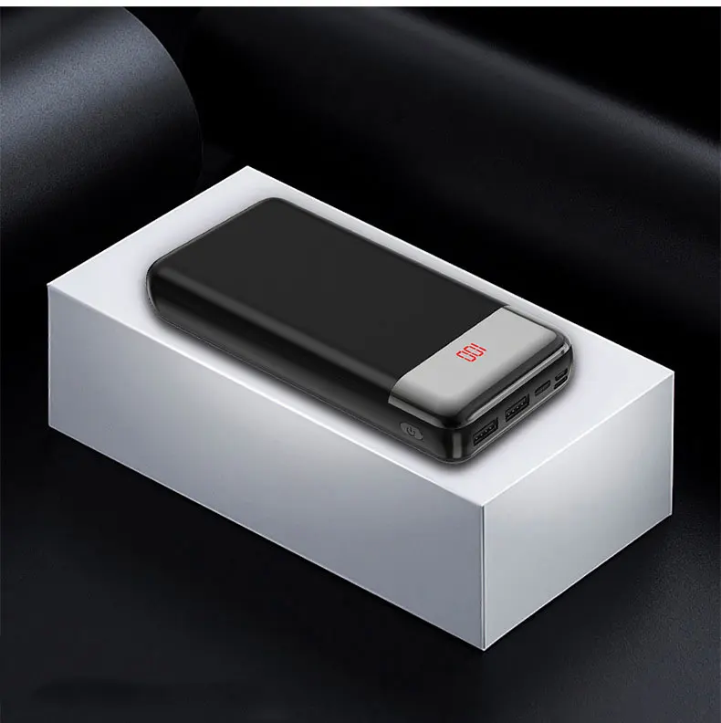 Black 30000 мАч большая емкость внешний аккумулятор Двойной USB выход внешний аккумулятор зарядное устройство для телефона повербанк для iPhone Xiaomi - Цвет: Black