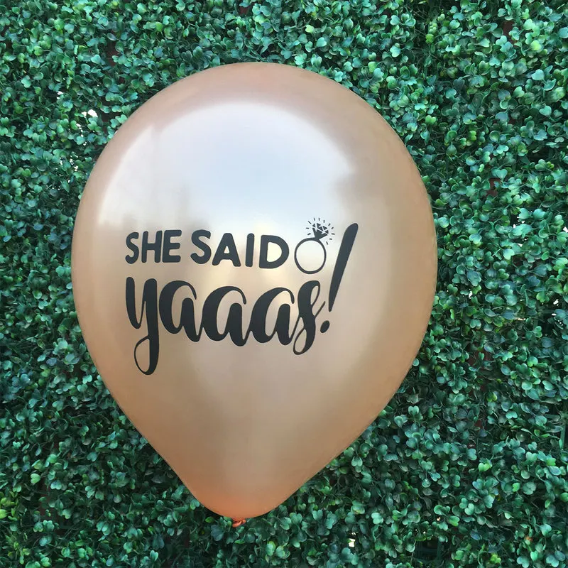 10 шт. напечатанные латексные шары She Said Yaas для девичьей вечеринки|Воздушные и