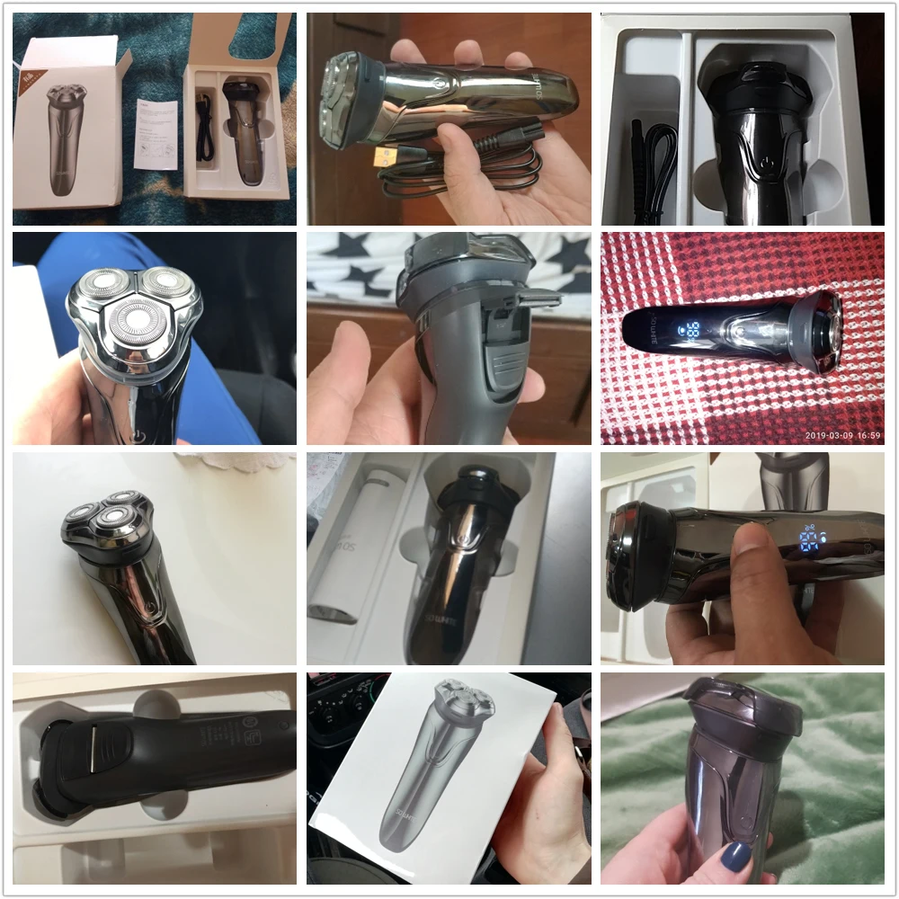 XIAOMI так белый ES3 Для мужчин моющийся USB Перезаряжаемые электробритва Беспроводной Smart Управление бритвы Водонепроницаемый бритья машинка для стрижки бороды