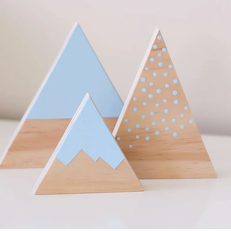 3 шт./компл. украшение вулкана Снежный горный блок деревянная игрушка модель