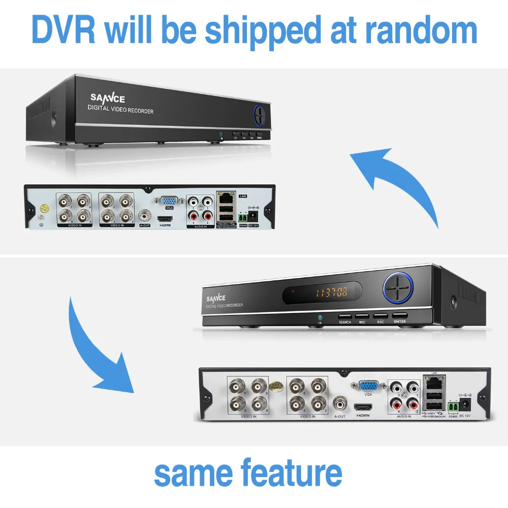 SANNCE 8 канальный сетевой видеорегистратор 720 P 1080N H.264 видео рекордер HDMI Сеть