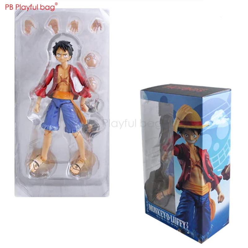 

Monkey D Luffy red wearing movable Action figure Head and hands changeable Playful bag Animation Peripherals HA21