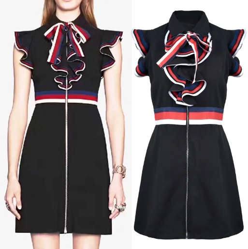 Высококачественное ТРАПЕЦИЕВИДНОЕ ПЛАТЬЕ в стиле пэчворк с рукавами лепестками