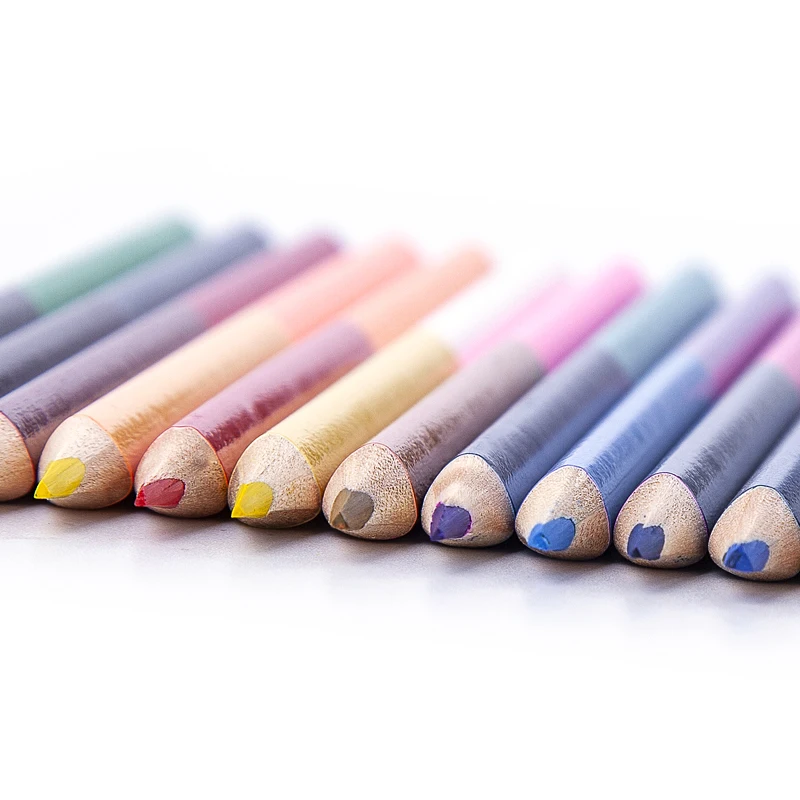HOHGIULIA 12Pcs 24 Colors Double-headed Colored Pencil Stationery Drawing Pens Professional Painter Art Learning Supplie P049 |