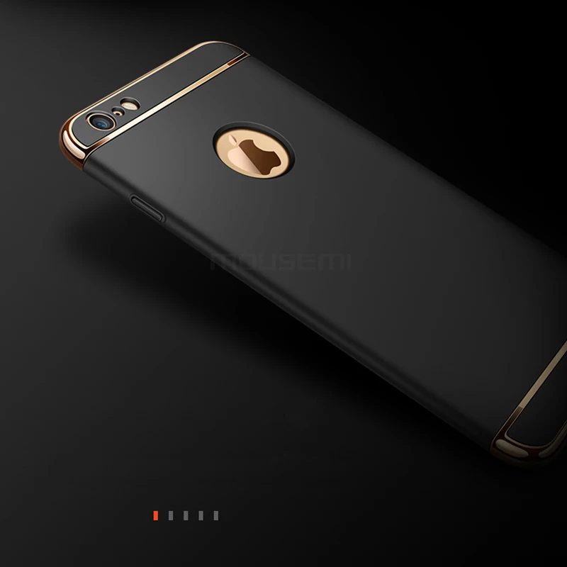 3in1 Luxury Plastic Shockproof Case For iPhone 6 6s 7 Plus Hard Cases 5 5se 360 Full Protection Covers |