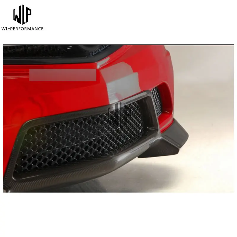 C Class углеродного волокна и большим v-образным вырезом Тип передний бампер спойлер