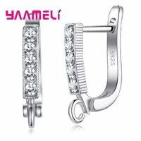 authentic 925 sterling silver earring loop ear accessories for women earring loop jewelry with u shaped simple design