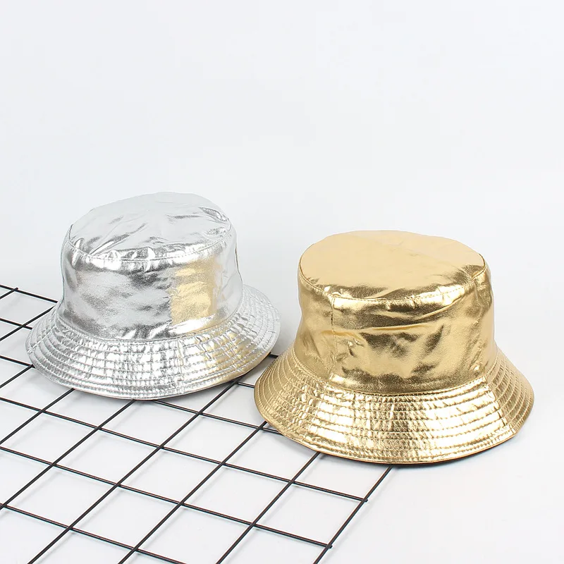 Двусторонняя Золотая сумка 2018 шапка ковш унисекс модная Боб в стиле хип-хоп