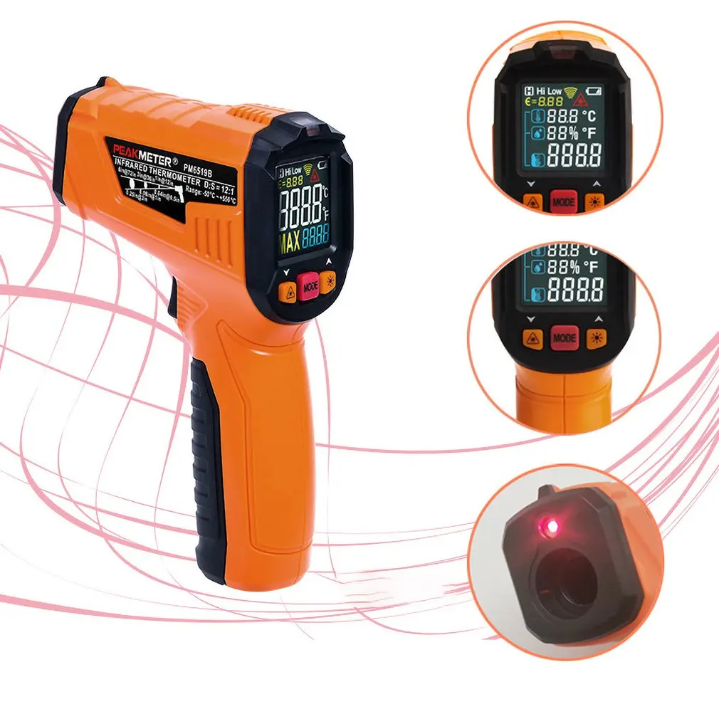 High Precision Infrared Thermometer Portable Digital Electrical Professional Products Safty For Home Industorial Use | Инструменты
