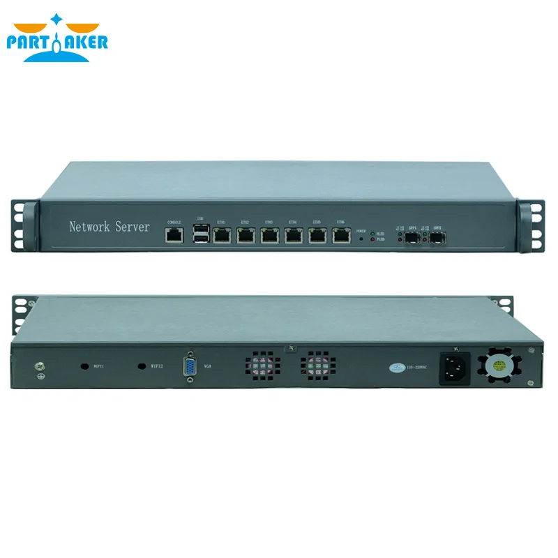 Сетевой маршрутизатор 1U 6 гигабитных портов ethernet Поддержка питания ATX процессор