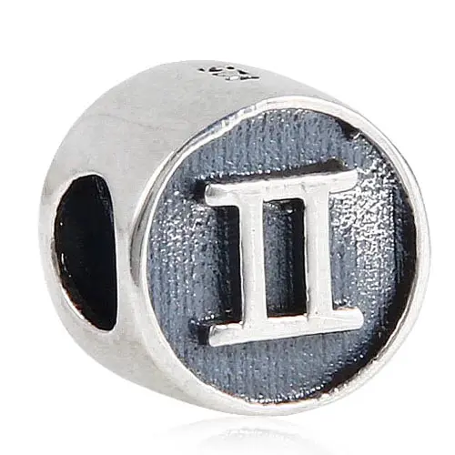 Taurus Zodiac Sign Choruslove, Знак зодиака, шарм, подлинный 925 пробы, серебряный, с горлом, подходит для Пандоры, амулеты, религиозная серия, браслет, сделай сам, ювелирное изделие - Цвет: Taurus Zodiac Sign