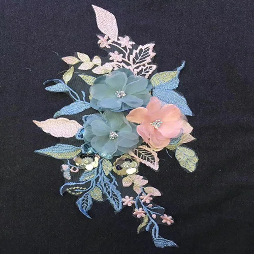 1 шт. 3D Цветочная вышивка/аппликация Водорастворимая паста ПРИШИТАЯ вручную