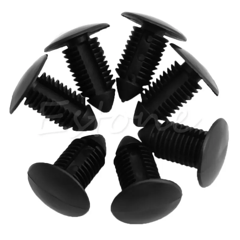 

20 Pcs Car Plastic Black Door Bumper Fender 11mm Hole Rivet Push Clips Fasteners