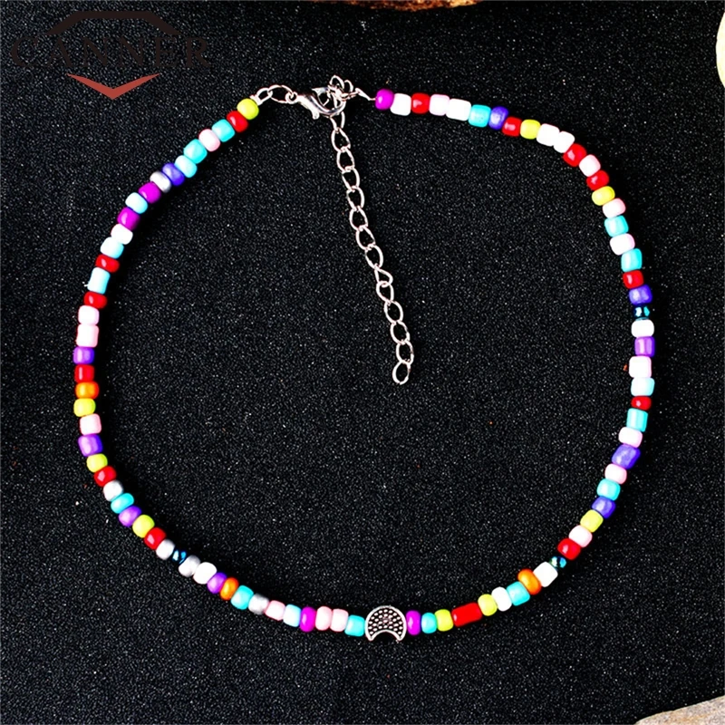 CANNER модное богемное ожерелье из бисера красочные бусы колье цветок луна звезда