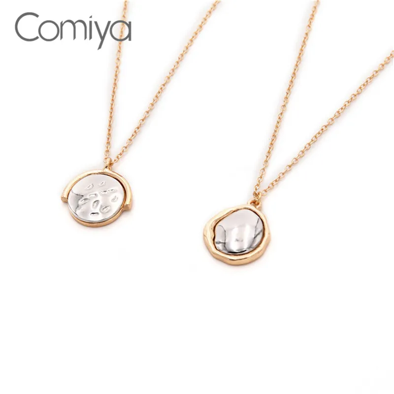 Длинное ожерелье Comiya из сплава цинка серебряное Шейное колье с подвеской в