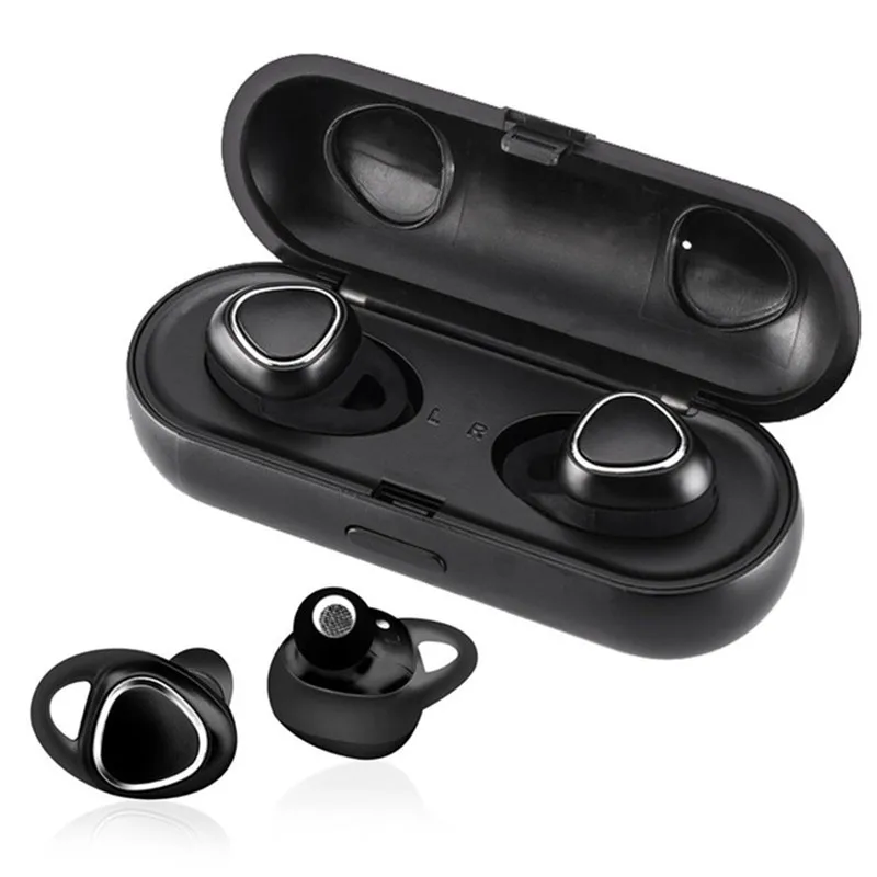 Черный TWS беспроводные наушники тяжелый бас HIFI Bluetooth наушники Близнецы наушники с микрофоном для sony Xperia XZ4 XZ3 XZ2 XA3 XA2 L3 L2 L1 - Цвет: Черный