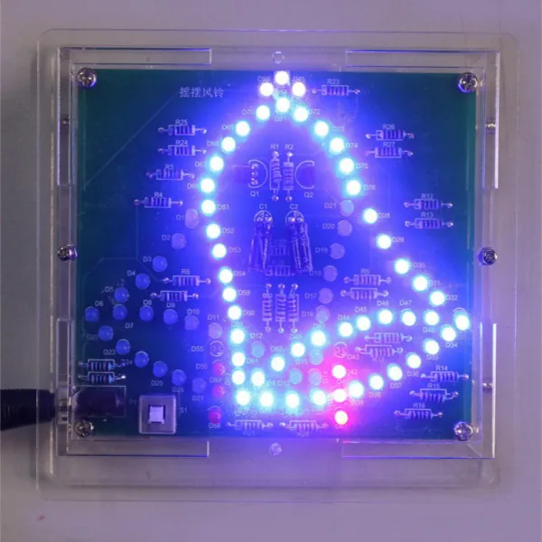 5 в USB DIY Забавный Рождественский встряхиватель колокольчик вобли Windbell электронная вспышка светодиодный набор Колокольчик колокольчик