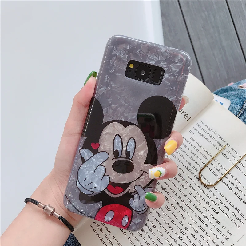 YHBBCASES, Модный чехол с раковиной, мягкий чехол для samsung Note 10, 8, 9, Мультяшные милые чехлы с мышкой, уткой для samsung Galaxy S8, S9, S10 Plus
