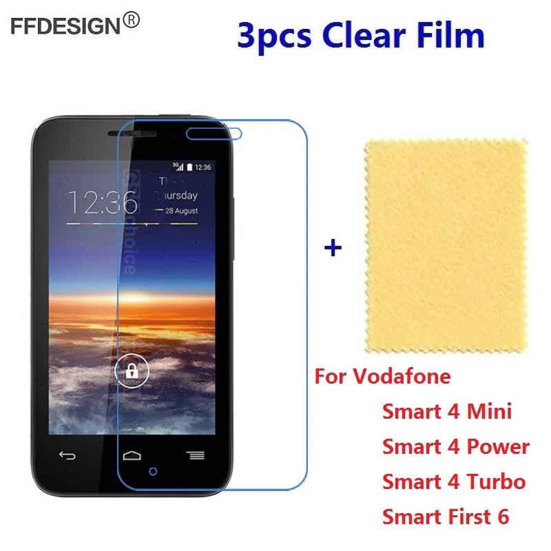 Прозрачная защитная пленка для ЖК экрана Vodafone Smart 4 Mini 785 Power Turbo First 6 3 шт.|Защитные