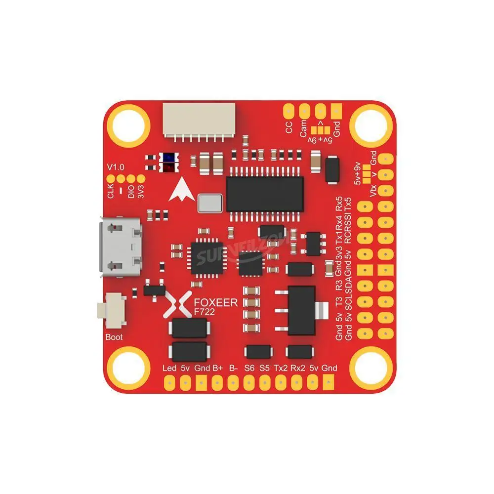 Foxeer F722 AIO F7 двойной контроллер полета STM32F722RGT6 встроенный двойной Гироскопы MPU6000 и ICM20602 OSD 3-6S для гоночного дрона