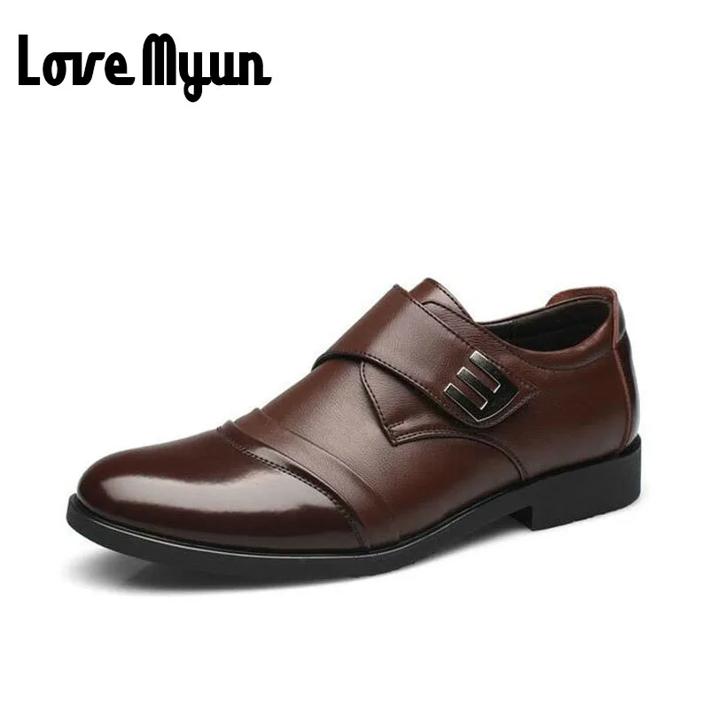 2018 новые модные мужские кожаные туфли Лоферы без шнуровки на плоской подошве