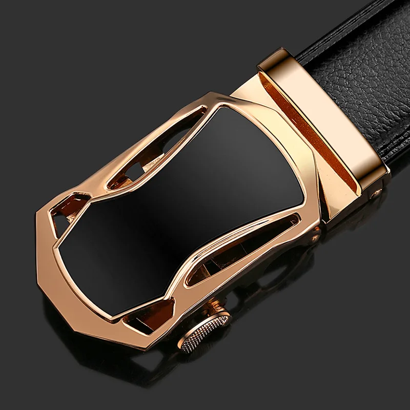 Fashion Brand Cowskin belt Genuine leather men alloy Luxury jaguar belt business 3.5cm belts for men - Цвет: C216