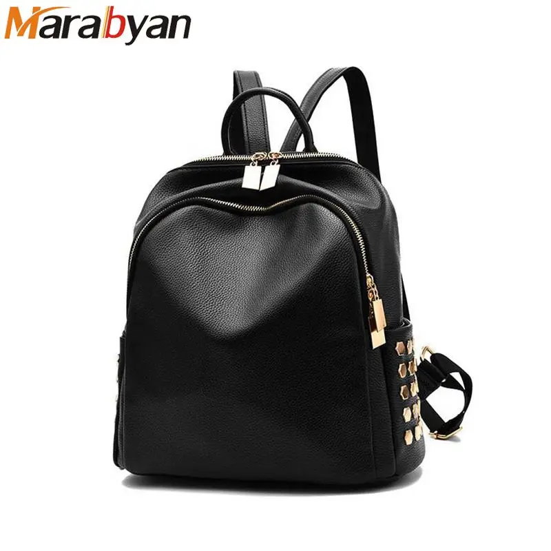 Девушка Кожаный Для женщин рюкзак 2018 новая волна большой Новые легкие женская