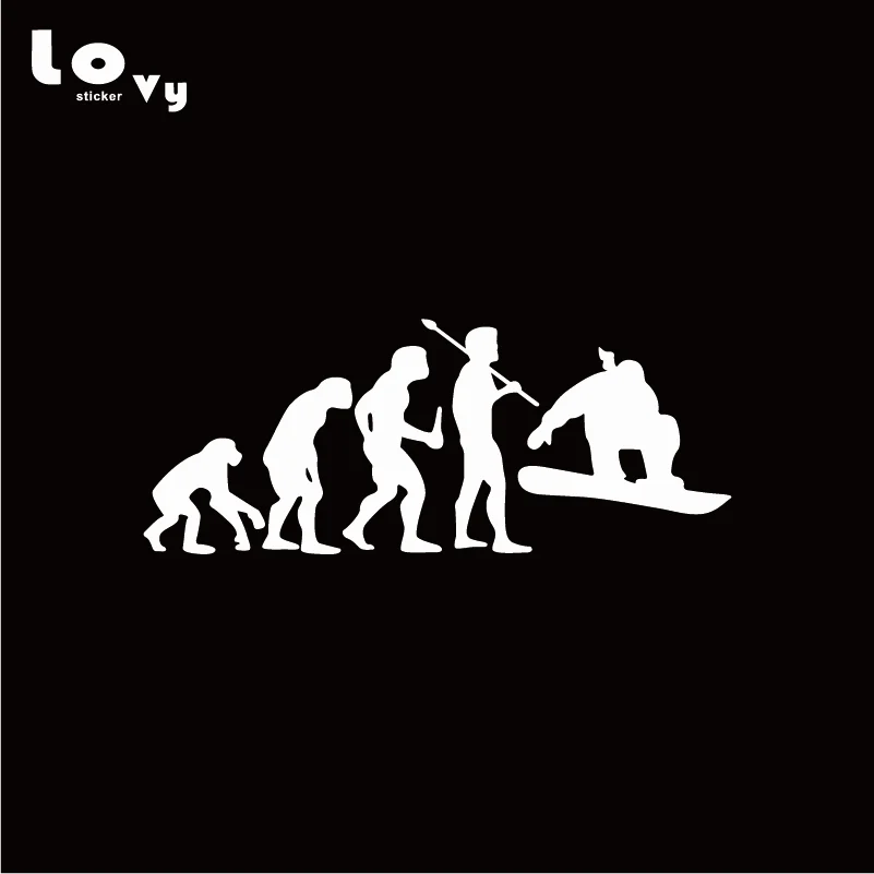 Сноубординг Эволюция виниловая наклейка автомобиля Стайлинг креативный