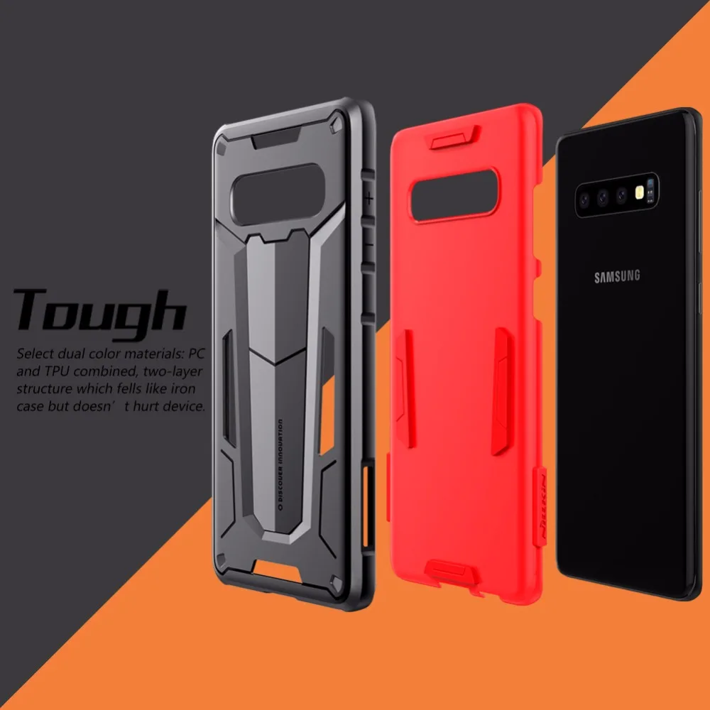 Shockproof Armour Case For Samsung Galaxy S10 /S10 Plus NILLKIN Defender Heavy Duty Protect cover case Soft hard combination | Мобильные