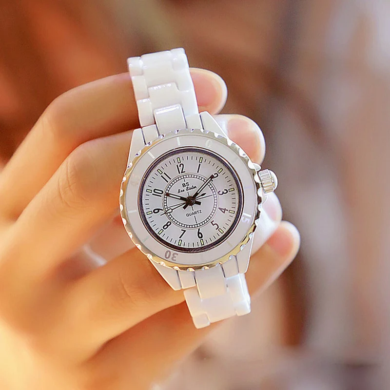 Часы женские кварцевые с керамическим ремешком модные повседневные Роскошные