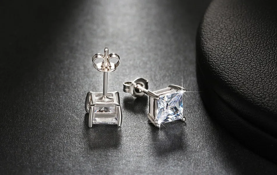 ORSA JEWELS, трендовые серьги-гвоздики с 0,8 карат, 9 цветов, женские серьги с цирконием AAA, женские вечерние серьги OE122