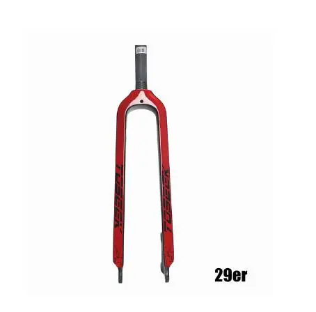 29er red TOSEEK 26/27. 5/29 дюймов труба из углеродистого волокна 3K полностью из углеродного волокна, вилы велосипед Mtb горный велосипед вилка, части велосипеда 1-1/8" - Цвет: 29er red