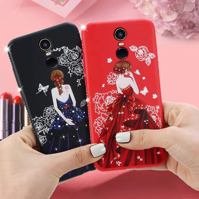 Чехол HeyJingles для Xiaomi Redmi Note 4x Защитная мягкая Красивая юбка девочек милый