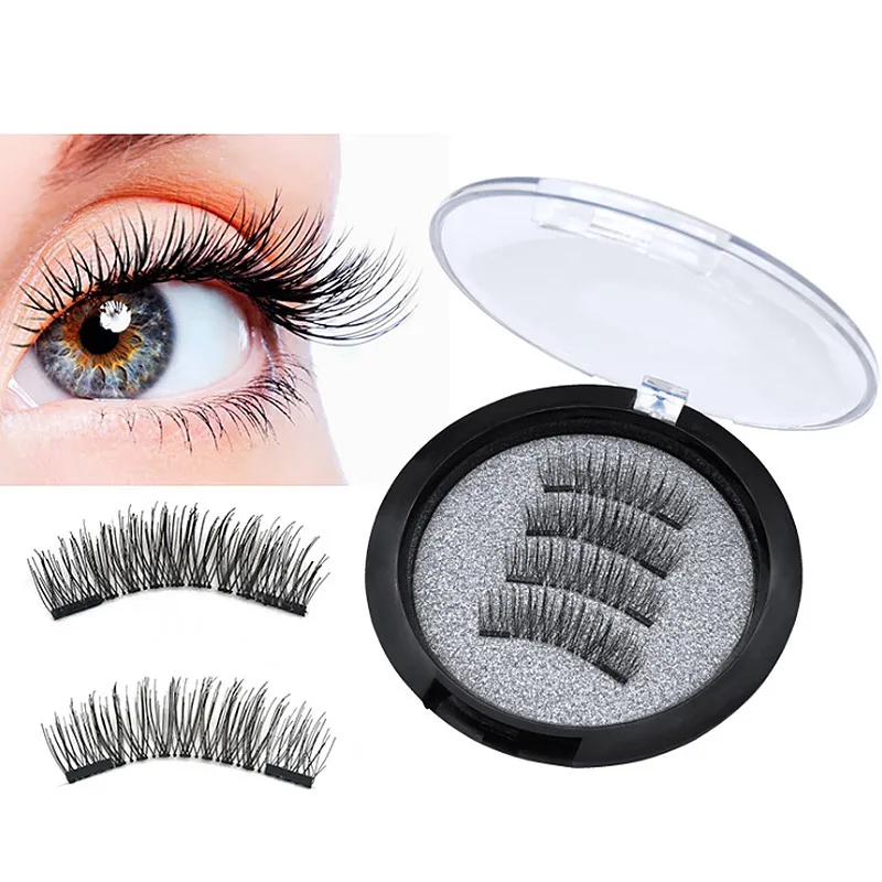 Накладные ресницы с тремя магнитами 3d Магнитные быстрая паста бесшовные без