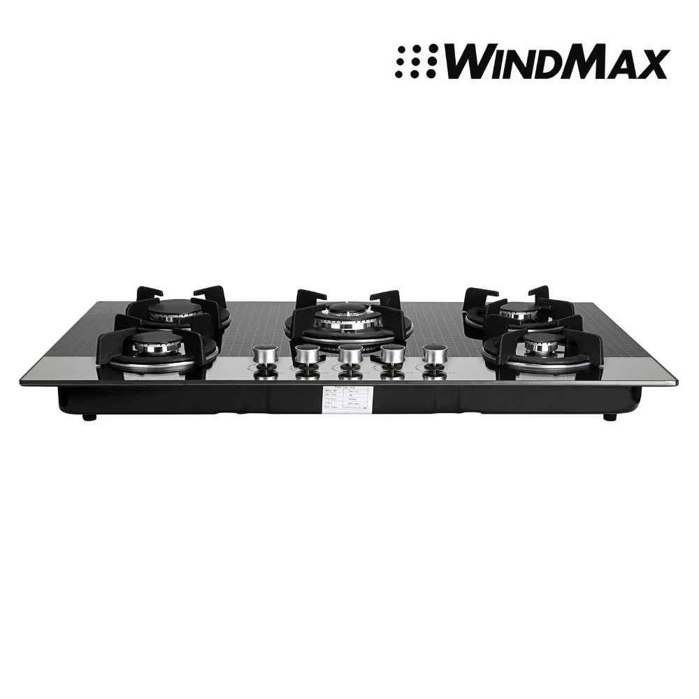 Европейский стиль 35.5 в. Покрытием Стекло 5burners встроенный плита нг газовая Плита |