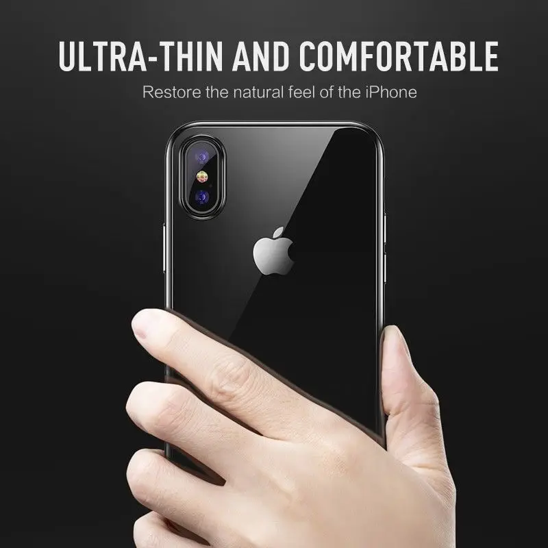 Clear Watanabe Case For iPhone Xs Max X Transparent Soft Ultra Thin Plated Plating for Xr Slim TPU Back Cover |