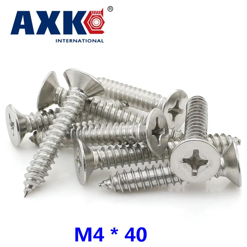 2021 винты для дерева Axk 15 шт. 304 Винты с потайной головкой из нержавеющей