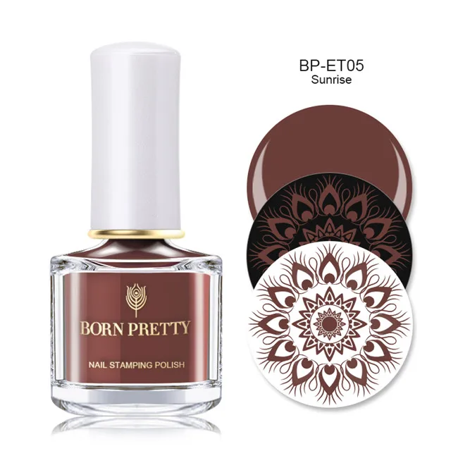 Sunrise Лак для ногтей BORN PRETTY Увядшая роза 6 мл фиолетовый розовый штамп для ногтей лак для ногтей - Цвет: Sunrise