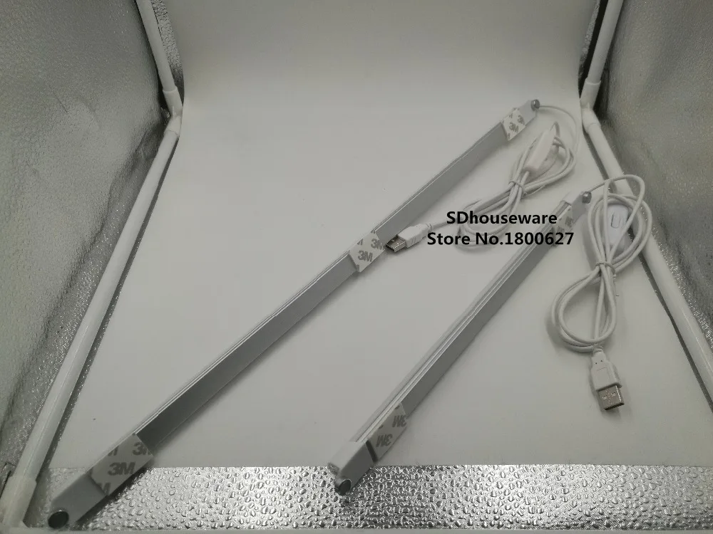 USB СВЕТОДИОДНЫЙ светильник 5 в 2835 SMD светодиодный светильник 32 см 52 см жесткая полоса светильник лампа для чтения книг настольная лампа ночник ультратонкий шкаф