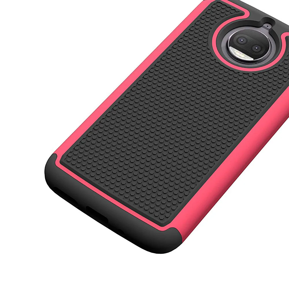 Противоударный чехол для Motorola Moto G5S / Plus Мягкая силиконовая резина и жесткая