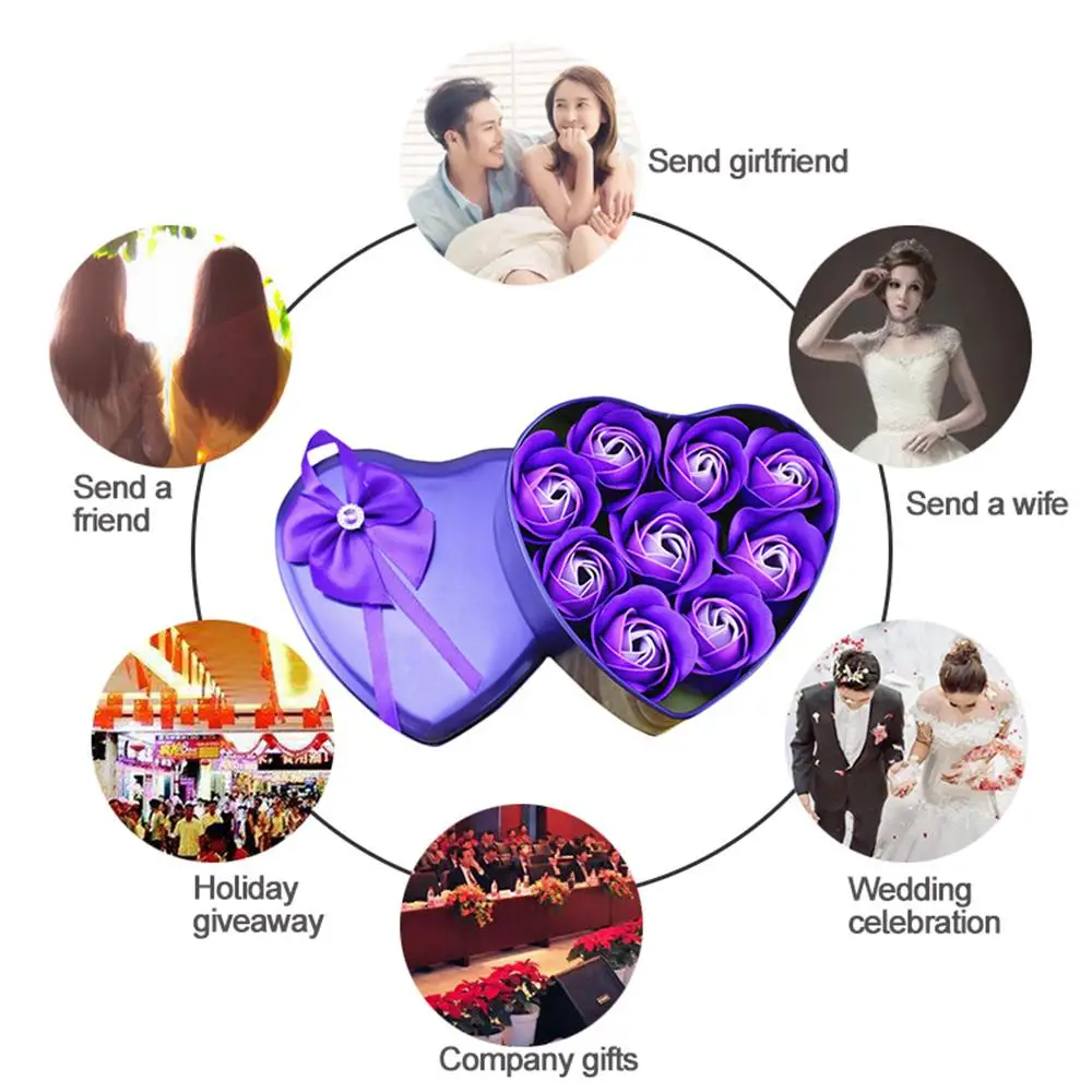 Сюрприз роза цветок 9 шт Ванна тело лепесток ароматическое мыло подарок