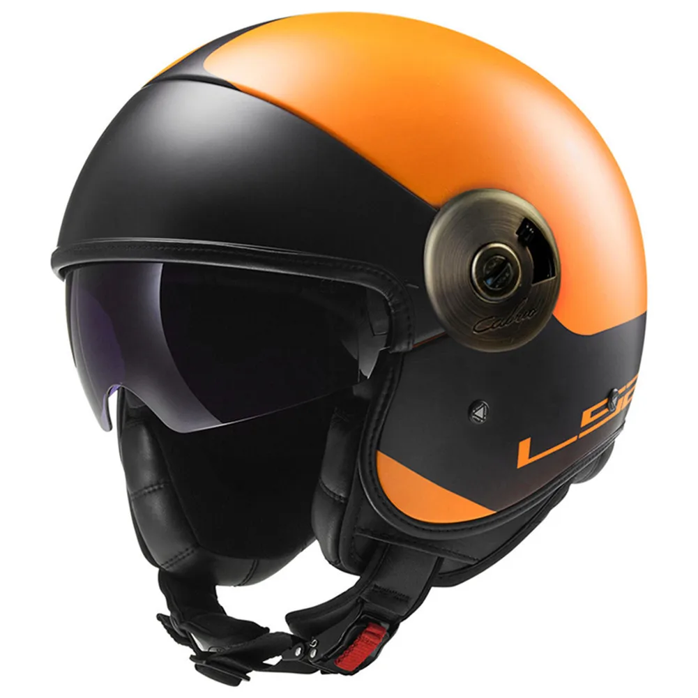 LS2 стекловолокна OF597 Cabrio через мотоциклетные шлем мопедов КАСКО Moto Винтаж Capacetes де