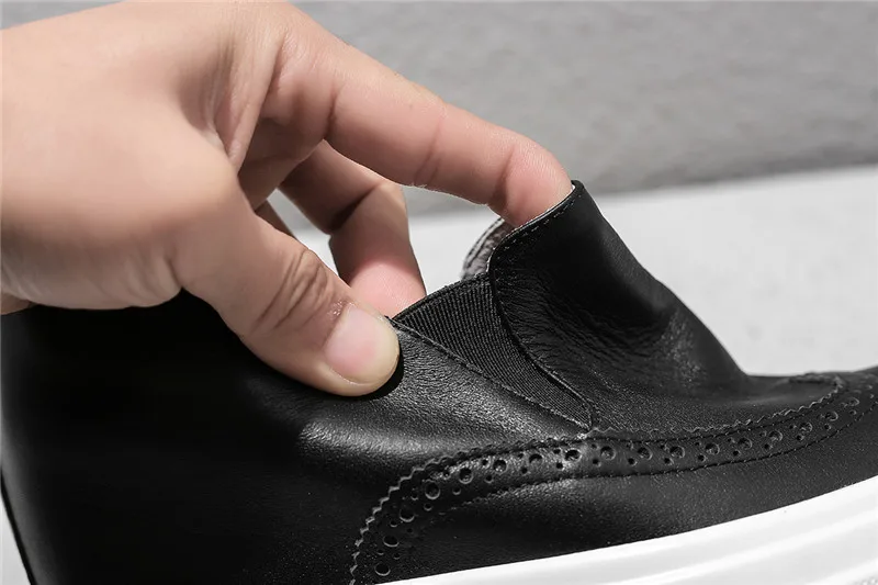 Женская обувь на плоской подошве Цвет белый черный Натуральная кожа Новинка 2020