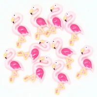 16mmx34mm resin flatback flamingo cabochons party decoration diy crafting supplies flamingo earring charms