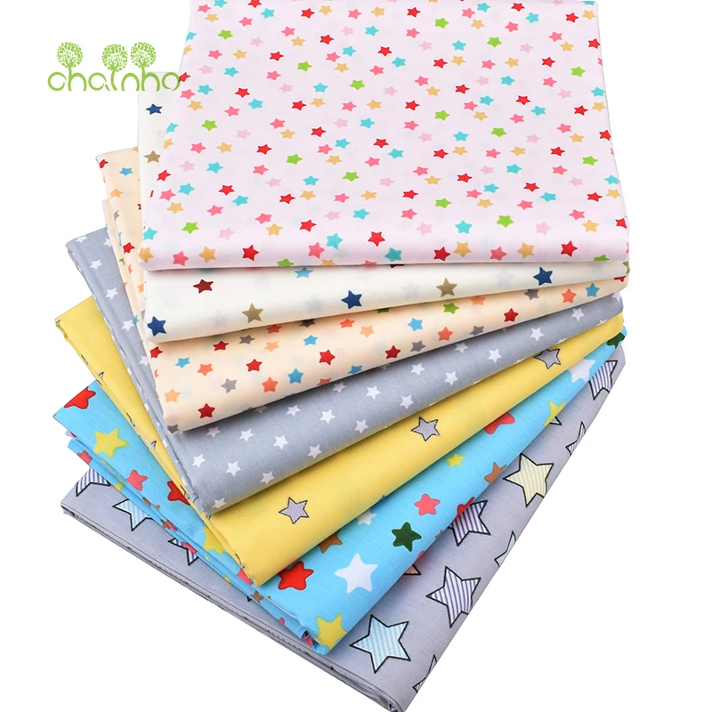 Chainho Star Print саржевая хлопковая ткань для шитья/ткани для детей и детей/простыня, подушка, подушка, материал для штор