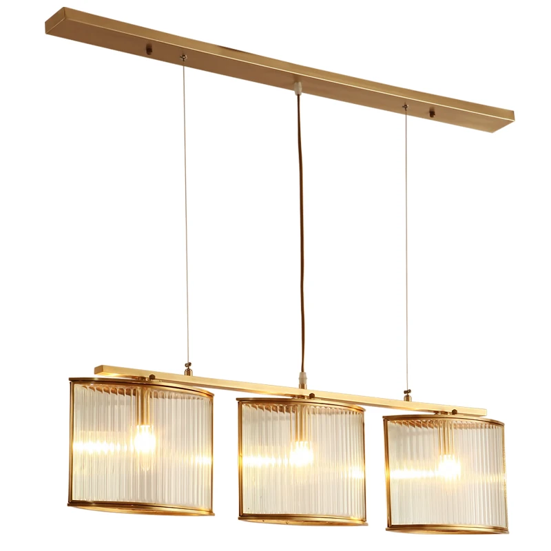 

3 lights glass brass copper pendant hanging lamps restaurant lighting fixtures for home decor dining room bedroom light fitting