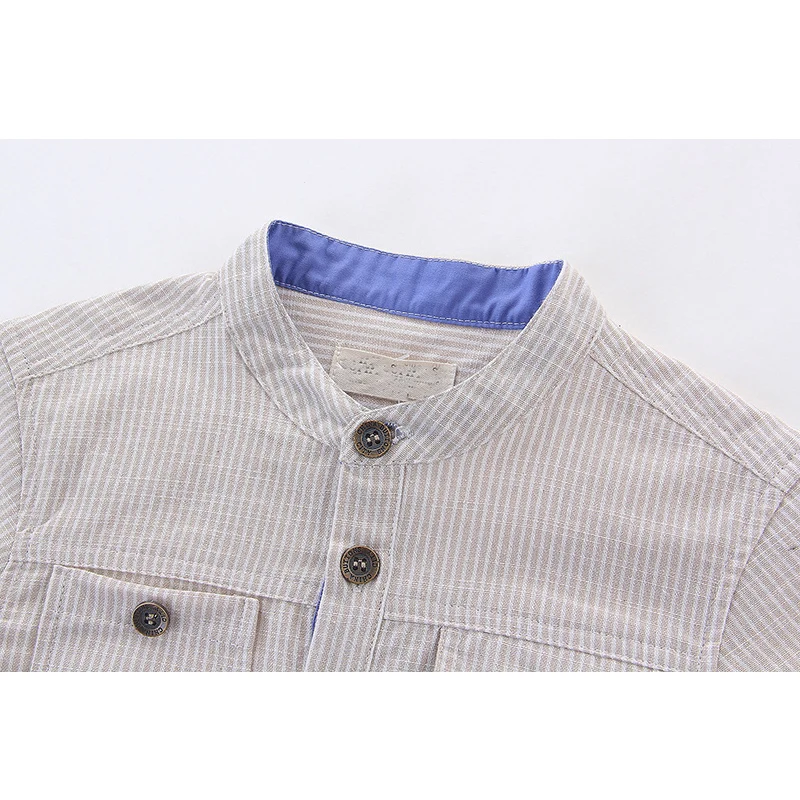 Рубашка в клетку с коротким рукавом для мальчиков европейском стиле|baby boy shirt|boy