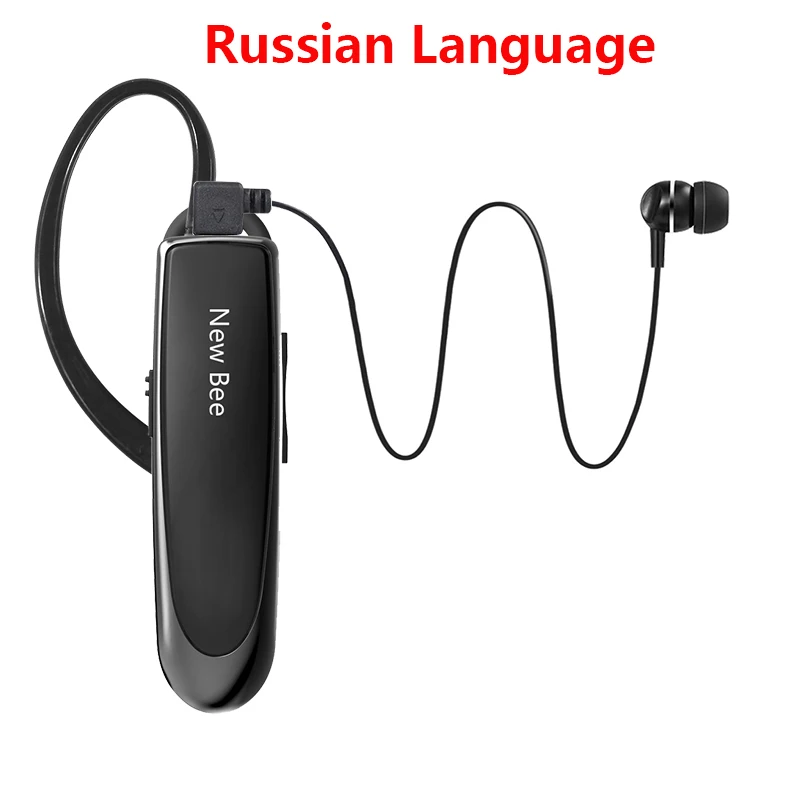RU Black No bag Новинка Bee bluetooth-гарнитура наушники Hands-free наушники мини беспроводные гарнитуры наушник для iPhone xiaomi - Цвет: RU Black No bag