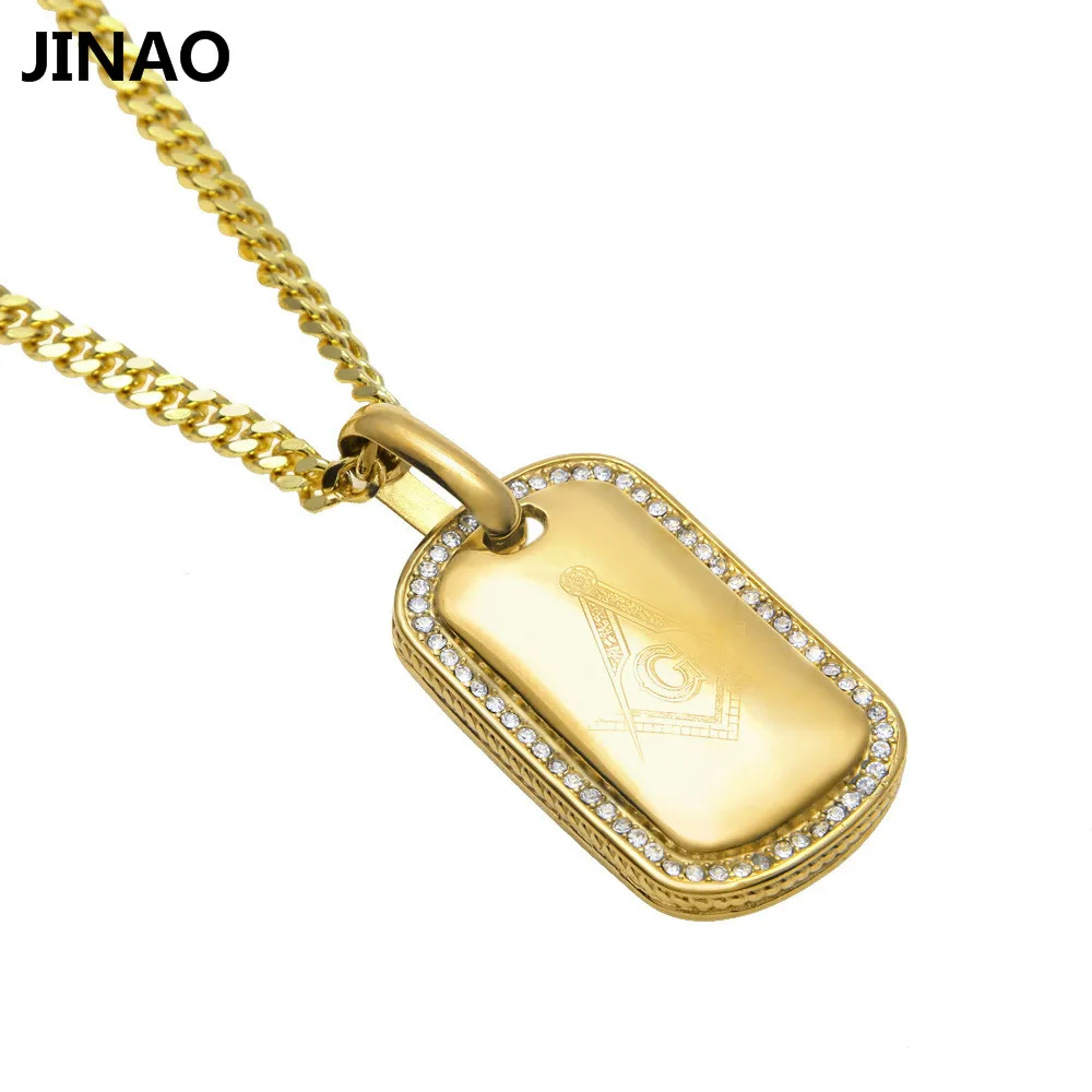 Jinao хип хоп Лидер продаж Нержавеющая сталь Кристалл Золотой Цвет покрытием